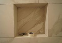 Укладка крупноформатного керамогранита в санузле на загородном пр.  3